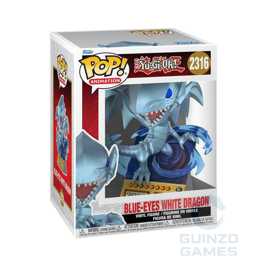 Funko POP! statuetta in scatola, drago blu con occhi bianchi, vista frontale, (2316)