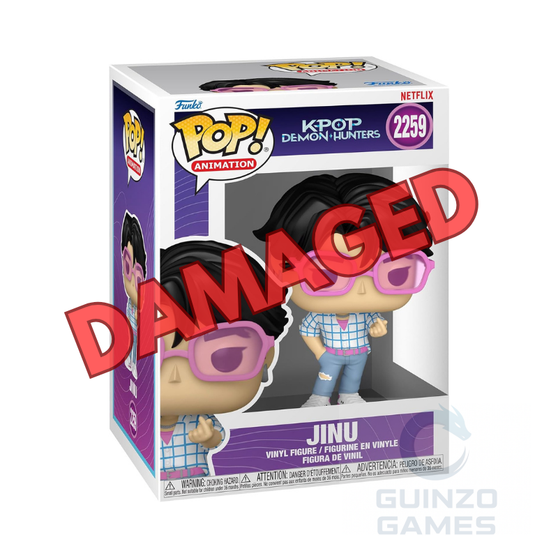 Personaggio Funko Pop Jinu in vinile, scatola con logo Kpop Demon Hunters