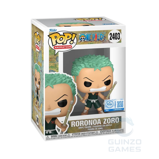 Figura in vinile Funko Pop: Roronoa Zoro con katana, capelli verdi