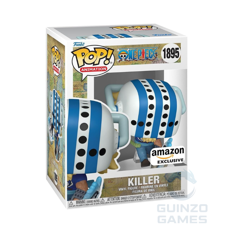 Scatola figura Funko POP Animation One Piece Killer 1895, cappuccio blu-azzurro