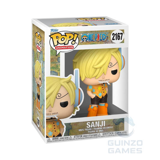 Figurina in vinile Sanji Funko POP, confezione One Piece con finestra trasparente