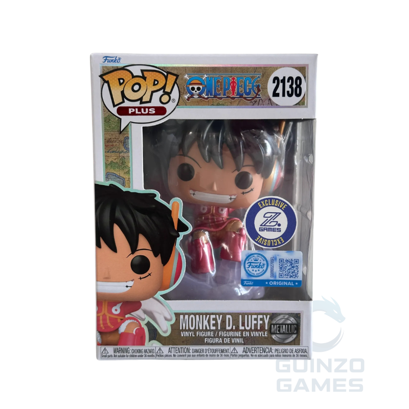Action figure Funko POP Plus di Monkey D. Luffy metallico, confezione 2138.