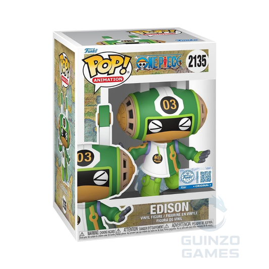 Figura Funko Pop Animation Edison 2135 in box, personaggio One Piece, esclusiva