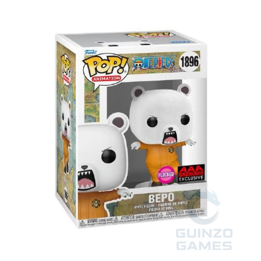 Figura da collezione Funko Pop floccata Bepo in scatola, orsetto bianco