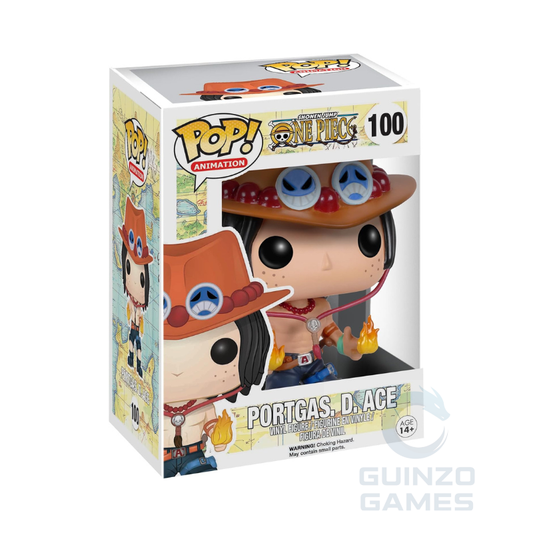 Scatola Funko POP! Portgas D. Ace, figura in vinile con fiamme, 100