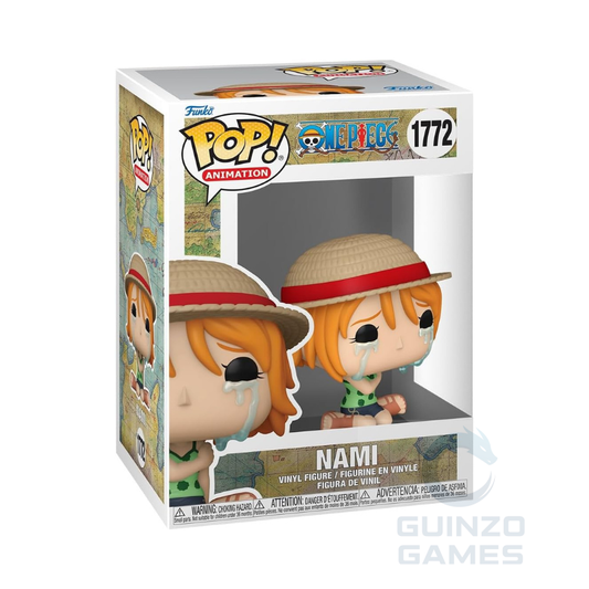 Scatola Funko POP Animation Nami 1772 con figura in cappello di paglia e top verde