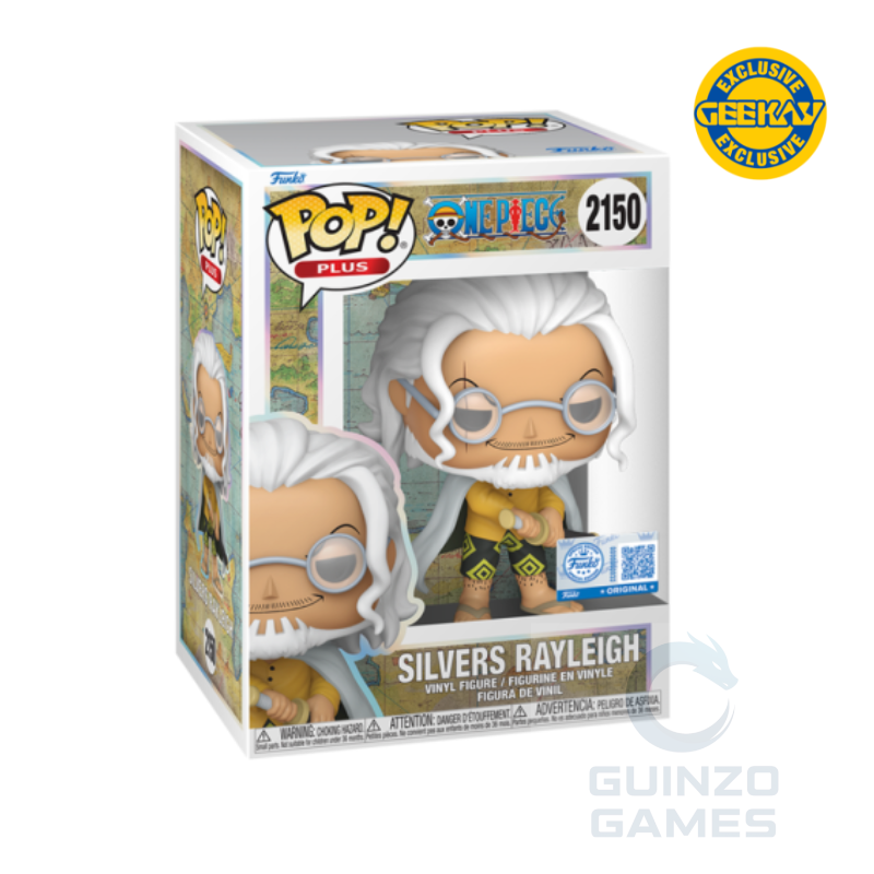 Action figure in vinile Funko POP Silvers Rayleigh con capelli bianchi e occhiali