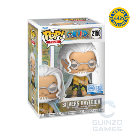 Action figure in vinile Funko POP Silvers Rayleigh con capelli bianchi e occhiali