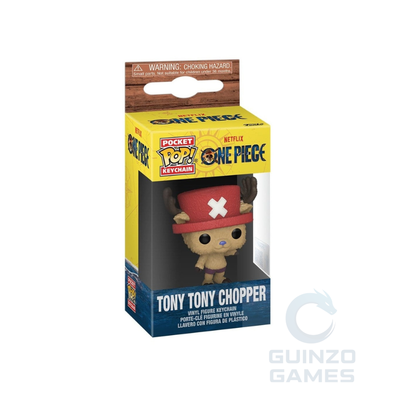 Portachiavi figurina Funko Pocket Pop Chopper con cappello rosso nella confezione
