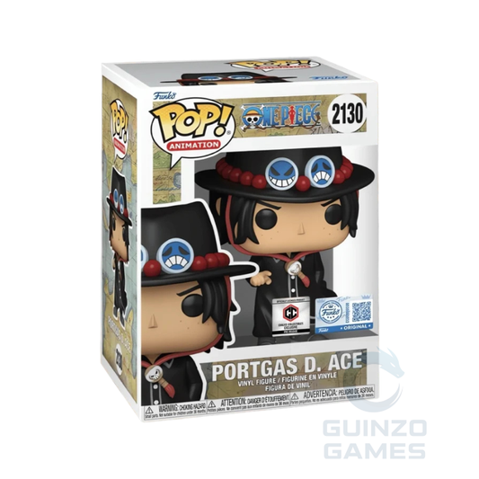 Figurina FUNKO POP di Portgas D. Ace in stile anime, con cappello e spada