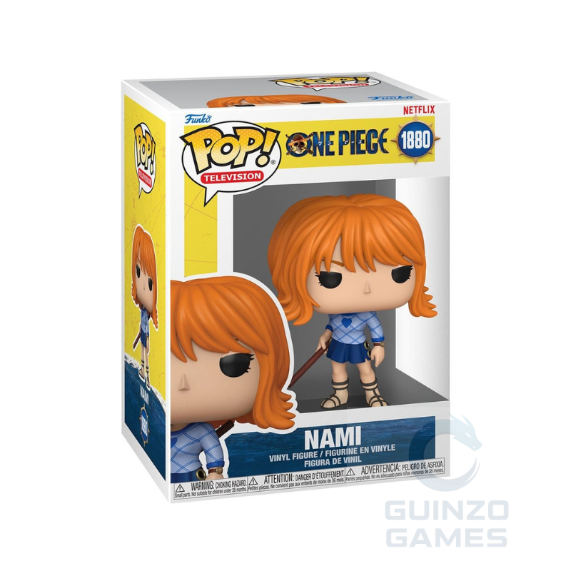 Figura Funko Pop! Nami 1880 in vinile, capelli arancioni e abito blu