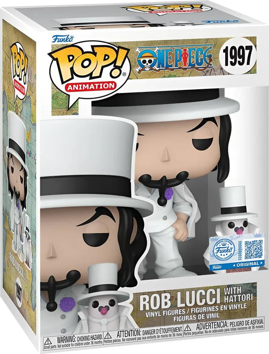FUNKO POP ANIMATION : ONE PIECE - ROB LUCCI WITH HATTORI 1997 EXCLUSIVE