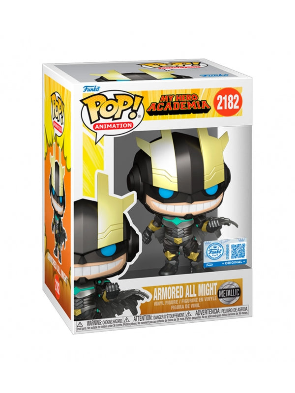 FUNKO POP ANIMATION : MY HERO ACADEMIA - ARMORED ALL MIGHT 2182 METALLIC EXCLUSIVE