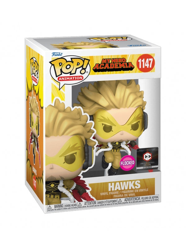 FUNKO ANIMATION: MY HERO ACADEMIA - HAWKS 1147 (FLOCKED) (CHALICE COLLECTIBLES EXLUSIVE)