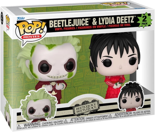 FUNKO POP MOVIES : BEETLEJUICE - BEETLEJUICE & LYDIA DEETZ 2PACK