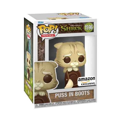 FUNKO POP MOVIES : SHREK - PUSS IN BOOTS 1596 AMAZON EXCLUSIVE