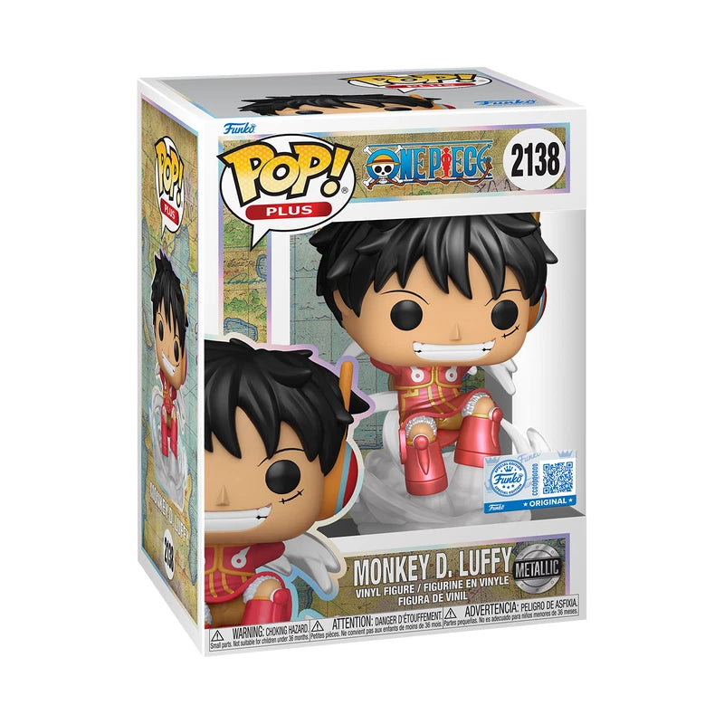 FUNKO POP ANIMATION : ONE PIECE - MONKEY D. LUFFY 2138 METALLIC EXCLUSIVE
